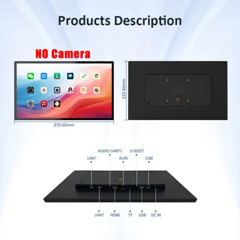 2026 New Slim Edge 15.6" Android POE Tablet Wall Mount Smart Home Control Panel With LED Lights IPS Touch Screen Display