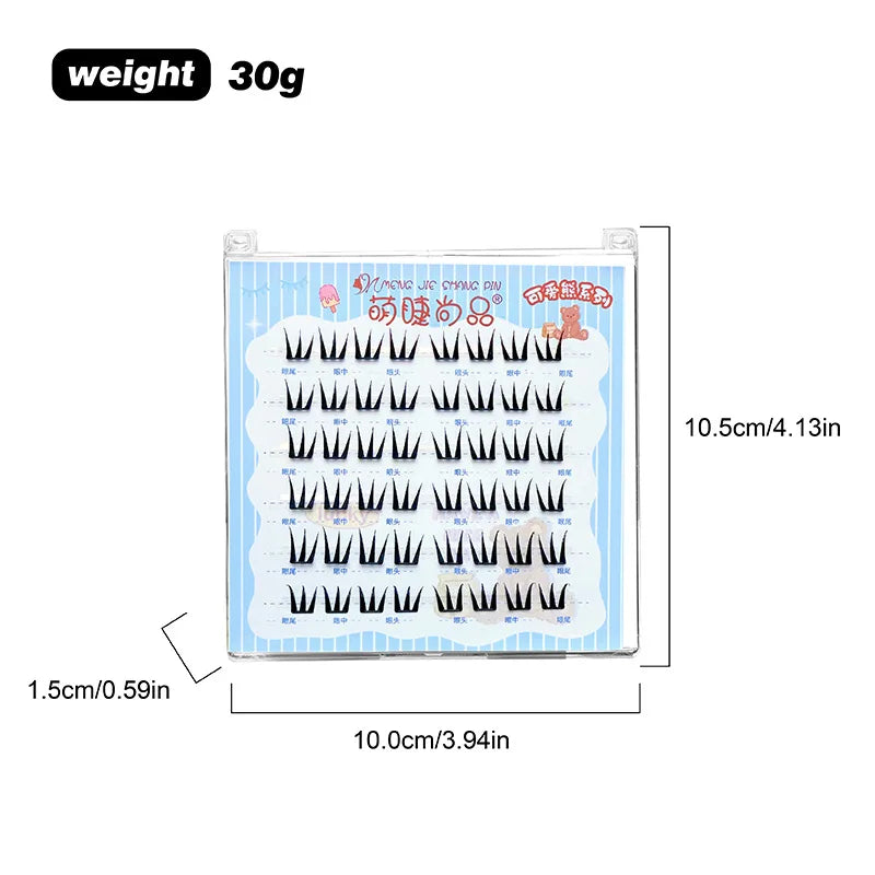 Self Adhesive Eyelashes Clusters No Glue Reusable C Curl Tidesmit XL-XMY-2 C Tidesmit