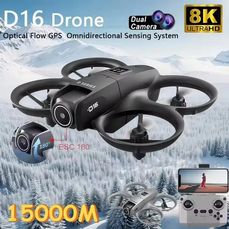 Mini GPS Camera Drone with 8K Dual Lens & Obstacle Avoidance Tidesmit