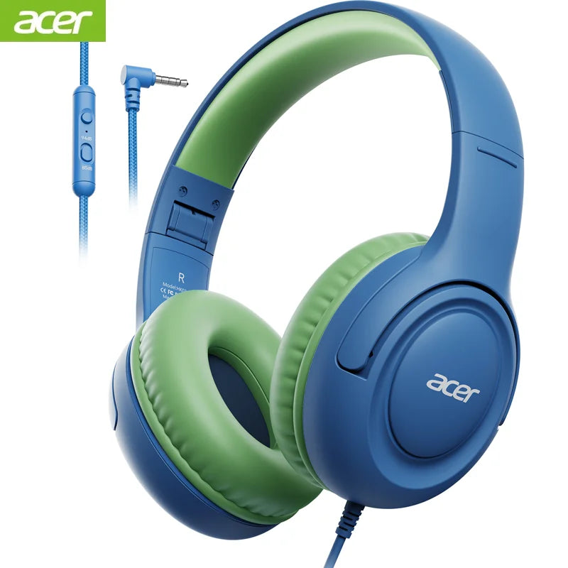 Kids Wired Headphones with Volume Limiting – Foldable Stereo Audio Tidesmit