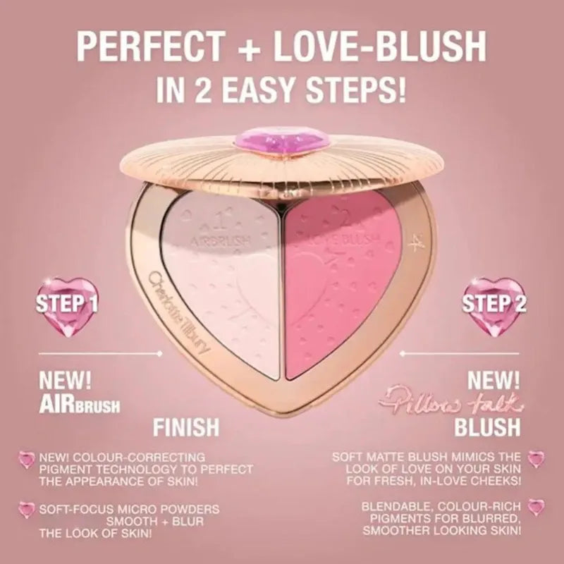 Tidesmit Charlotte Tilbury style air cushion foundation for full coverage with moisturizing glow finish detail view
