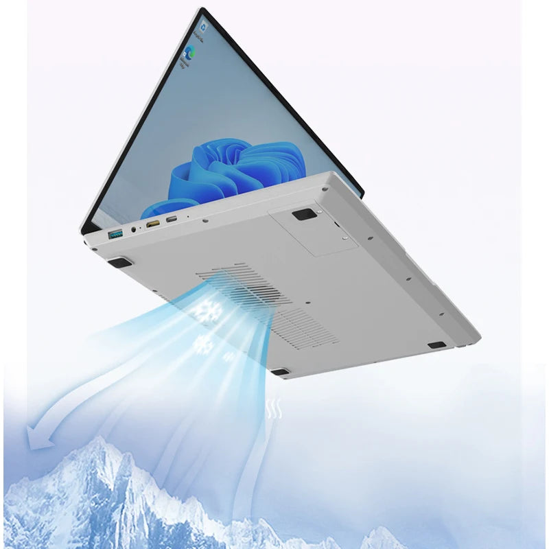 New 15.6 Inch+7 Inch LCD Dual Screen Laptop Computer Core N95 Laptop DDR4 16GB Touch Screen Laptop