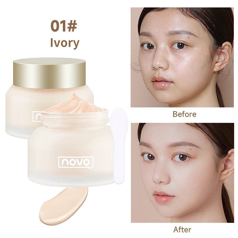 Tidesmit full coverage moisturizing matte foundation and oil control BB cream texture close-up