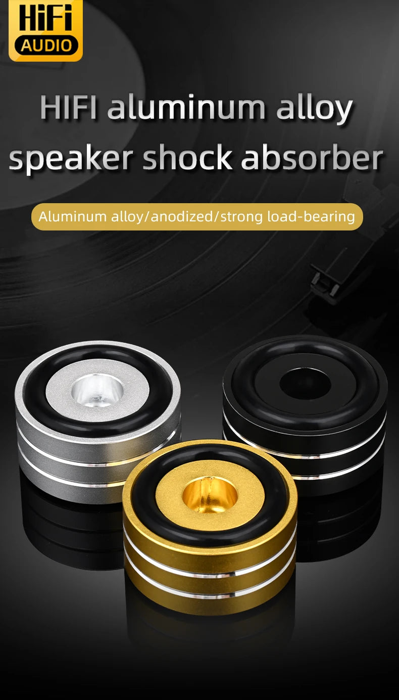 Super Premium 4PCS Hifi Speaker Spikes Stand Feet Pad Aluminum Alloy for Speaker DAC Shock Absorbing Foot Pad