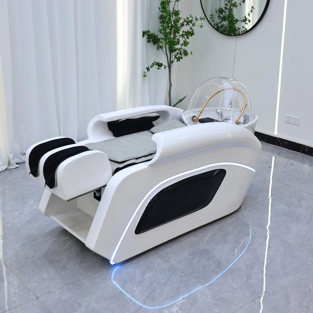Massage Shampoo Bed for Salons – Ergonomic Hair Wash Station with Heat Massage Chairs Tidesmit