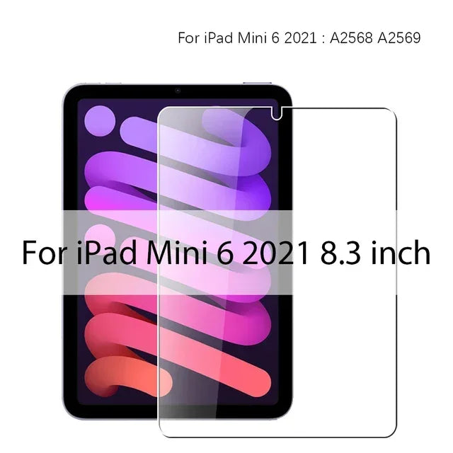 iPad Tempered Glass Screen Protector: 9H Hardness Anti-Scratch Shield FOR Mini 6 2021 Tidesmit