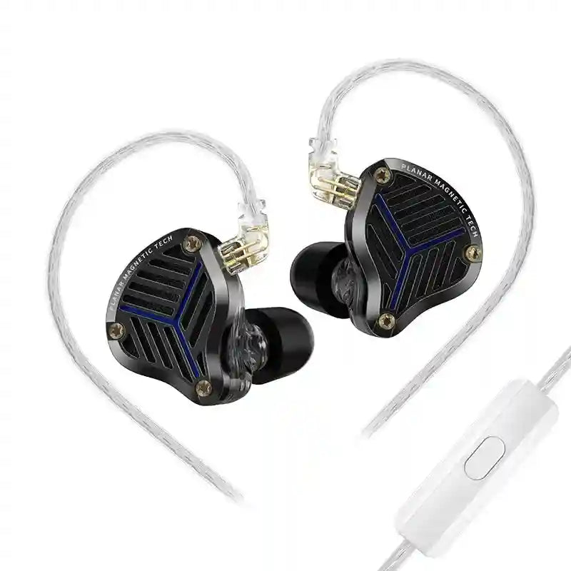 Planar Magnetic HiFi Monitor Earphones with Silver Cable by Tidesmit PRX With MIC Tidesmit