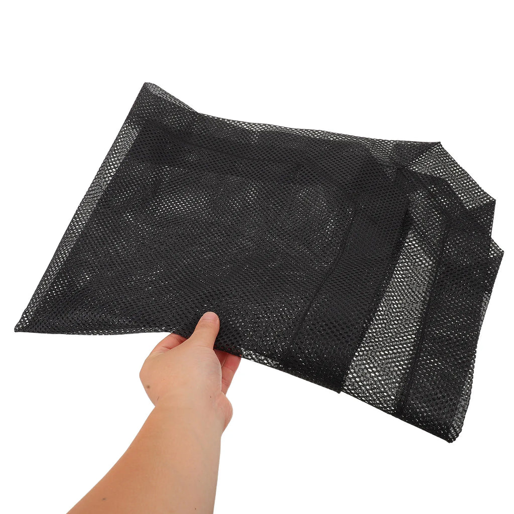 Breathable 108x72cm black mesh replacement cover for elevated dog and cat beds, washable and durable.