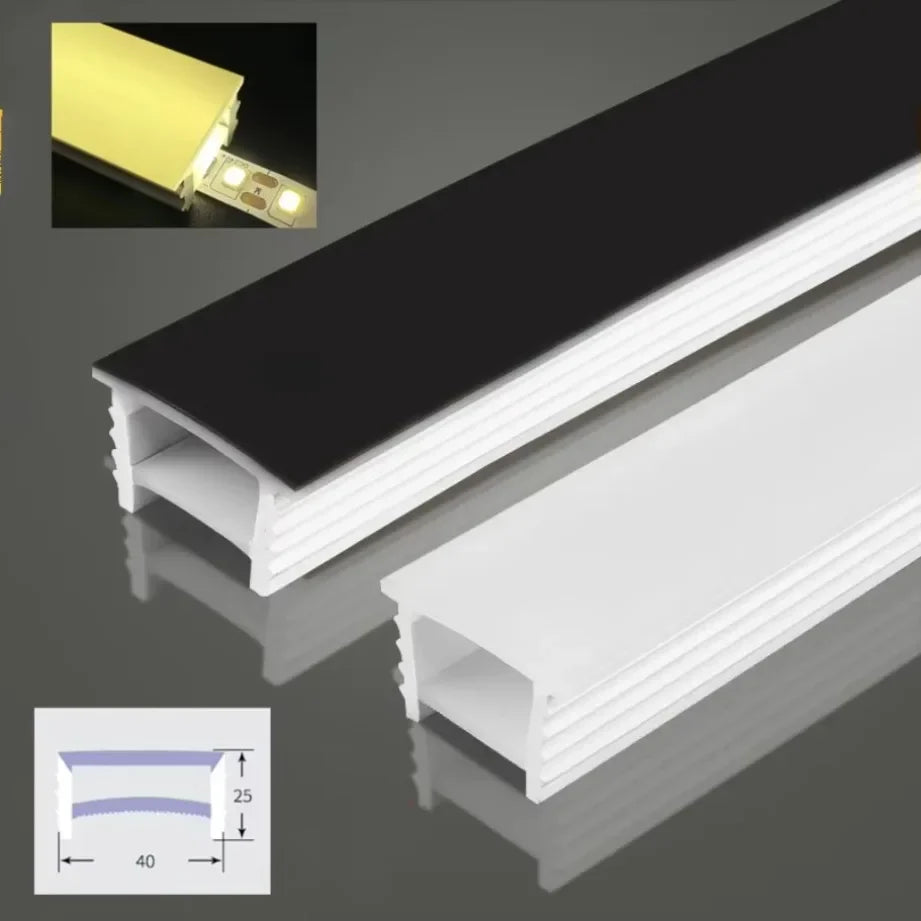 Recessed White Silicone Tube LED Neon Light Flexible Rope Channel Diffuser WS2811 WS2812B Outdoor Waterproof Ribbon Strip Tube