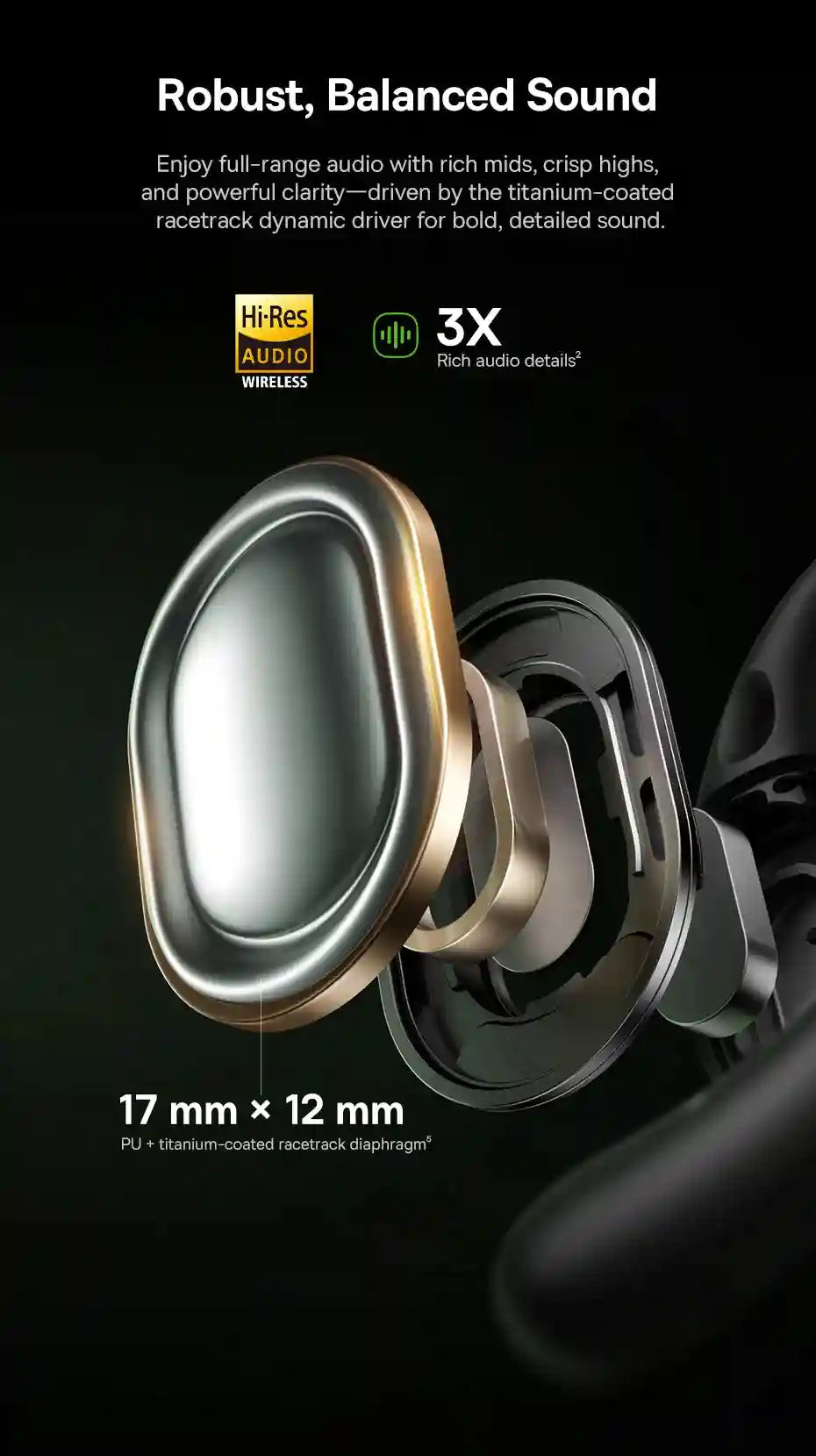 Wireless Sport Earbuds: Bluetooth 5.4 Hi-Res Open-Ear Headphones Tidesmit
