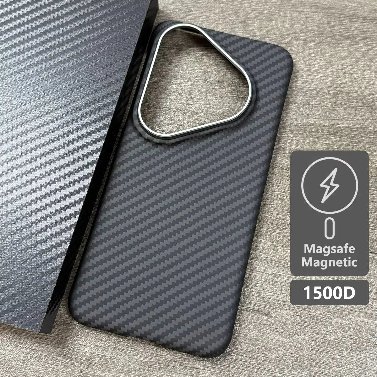 Carbon Fiber Huawei Pura 80 Ultra Case - Slim MagSafe Shock-Absorbing Cover 1500D Mag Carbon Fiber Tidesmit