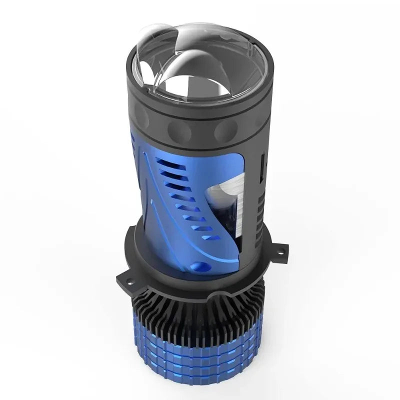 XTG H4 LED Headlights with Integrated High and Low Beams, Light Bulb with Lens, Ultra Bright Spotlight, 190W Dual Lens