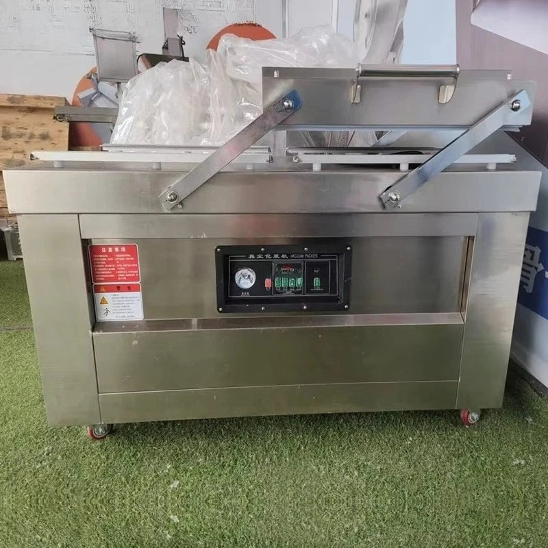 Customized Commercial Heavy Duty Electric Vacuum Packing Machine Double Chamber Semi Automatic Food Meat Fruit Vegetable Sealer