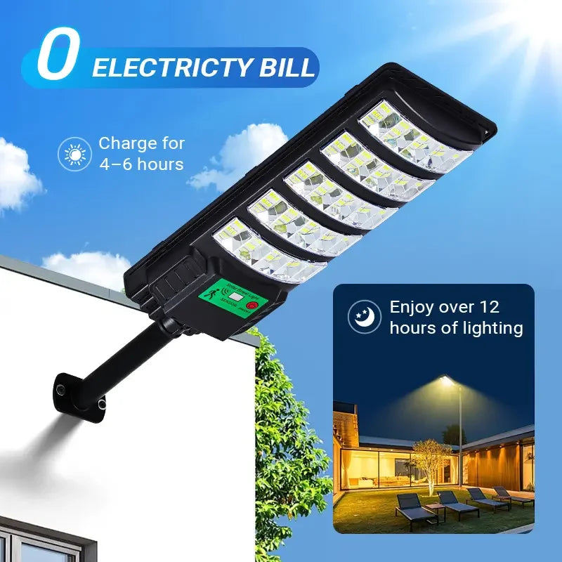 4/2pcs Outdoor Solar Street Lights Outdoor Waterproof Dusk To Dawn, Commercial Solar Parking Lot Lights With Motion Sensor, Solar Powered Street Light For Yard, Outside，summervibes