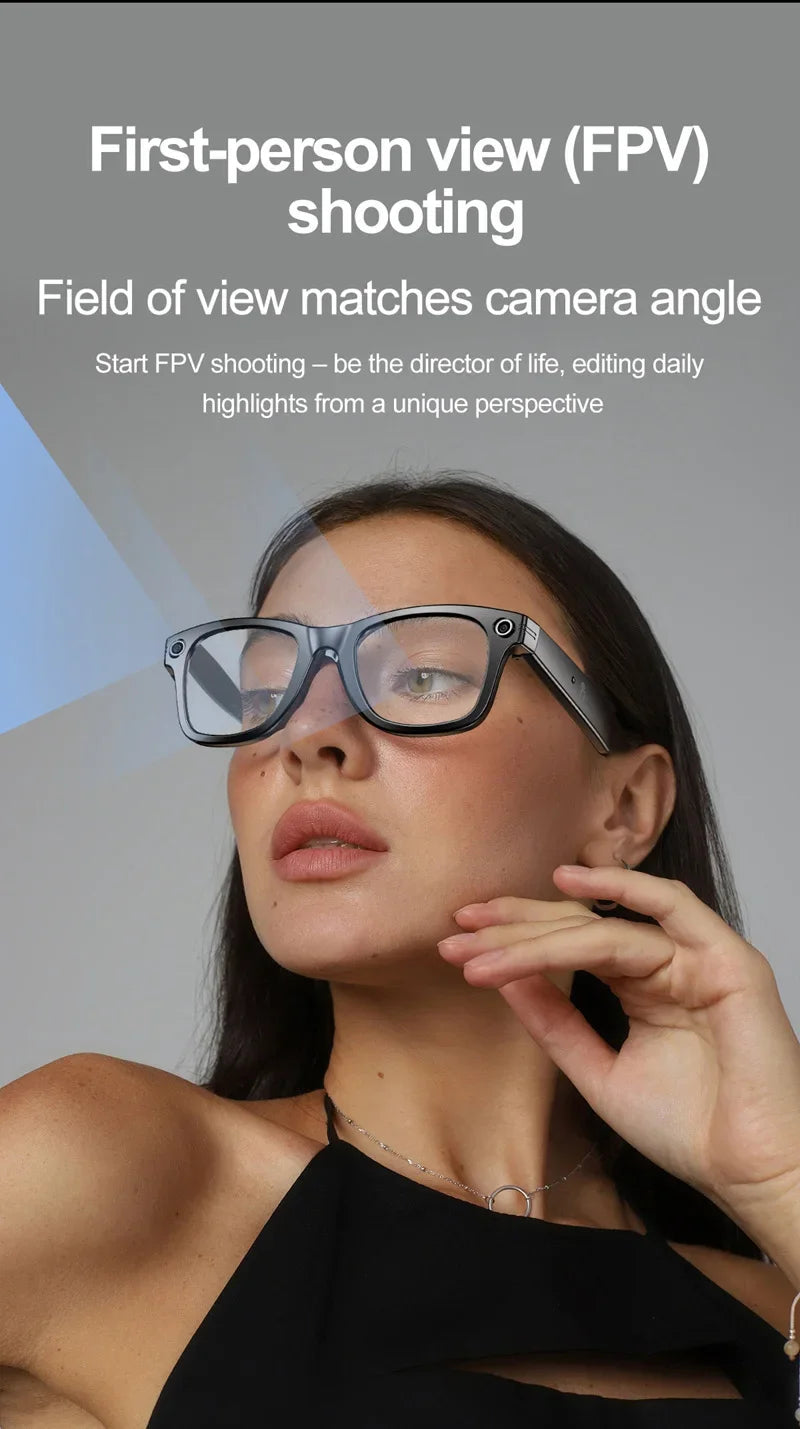 Tidesmit Smart Audio Glasses with AI Camera and Spatial Bluetooth Connectivity Tidesmit