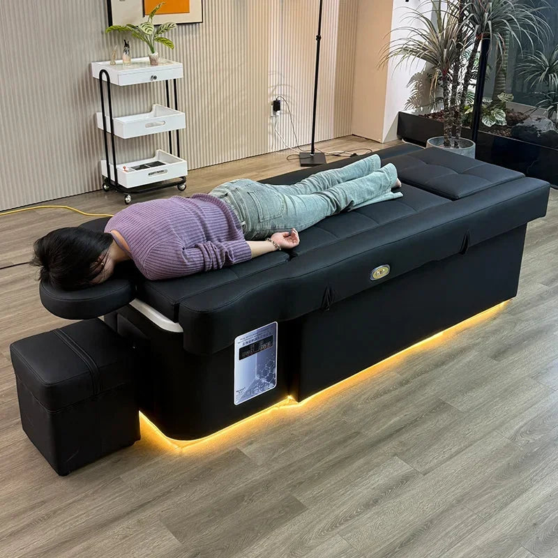 Massage Shampoo Bed with Back Lift - Professional Salon Spa Station Massage Chairs Tidesmit