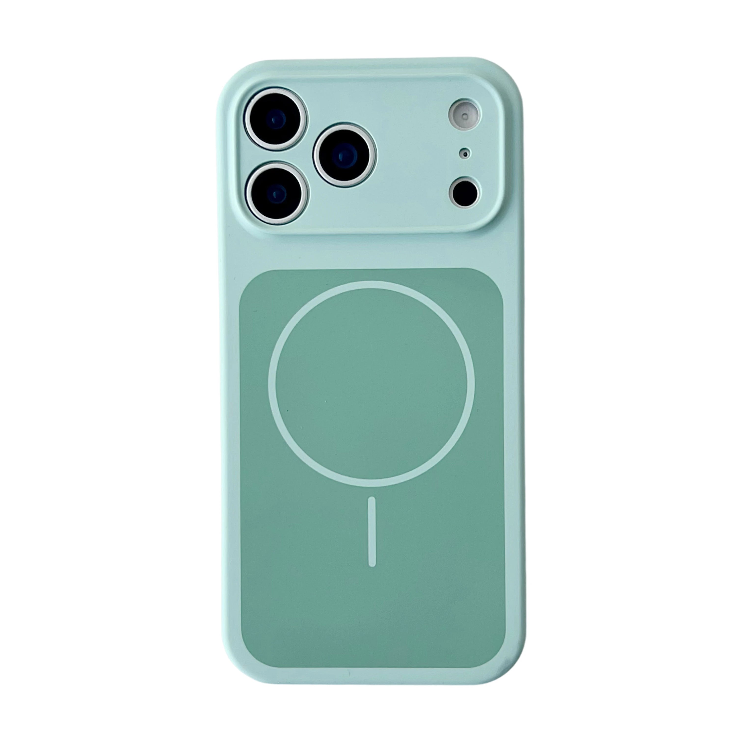 iPhone 17 Pro Max Magnetic Silicone Case - Shock-Absorbing Slim Cover Light Green Tidesmit