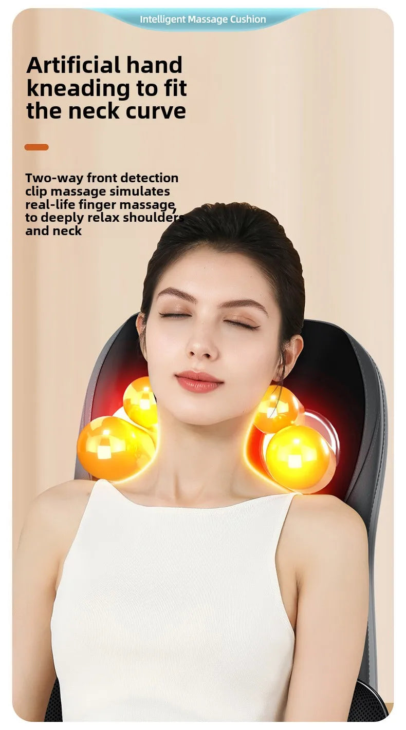 Electric Massage Cushion with Deep Tissue Kneading and Heat Therapy Massage Cushion Tidesmit