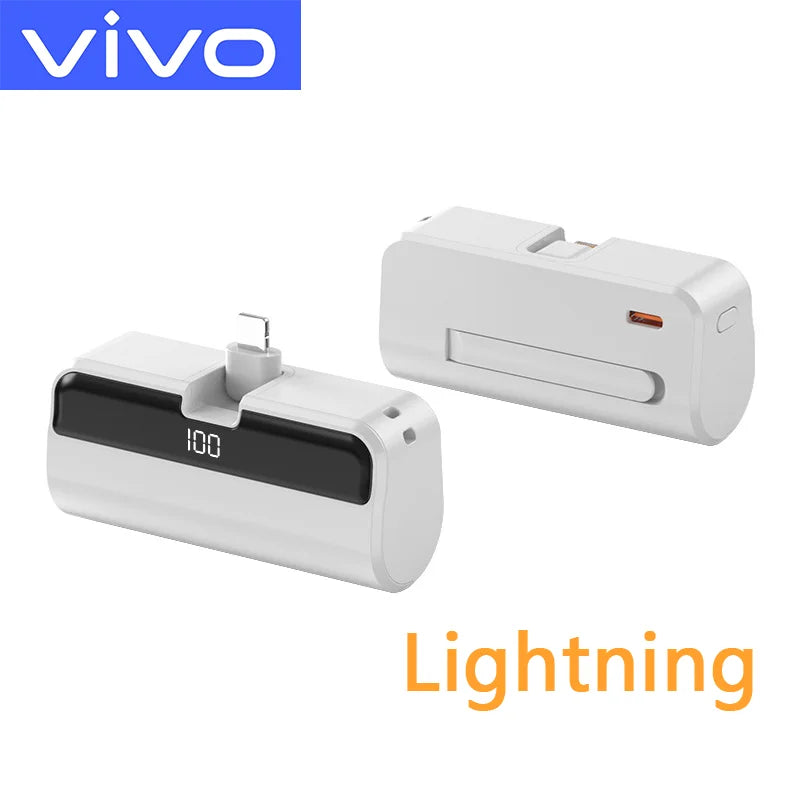 Portable Power Bank 50000mAh | Fast Charging USB-C Travel Battery White Lighting Tidesmit