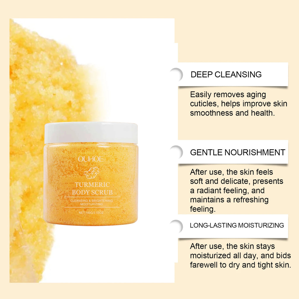 Turmeric Body Scrub for Smooth Skin - Natural Exfoliating Sea Salt 5pcs Scrubs Treatments Tidesmit