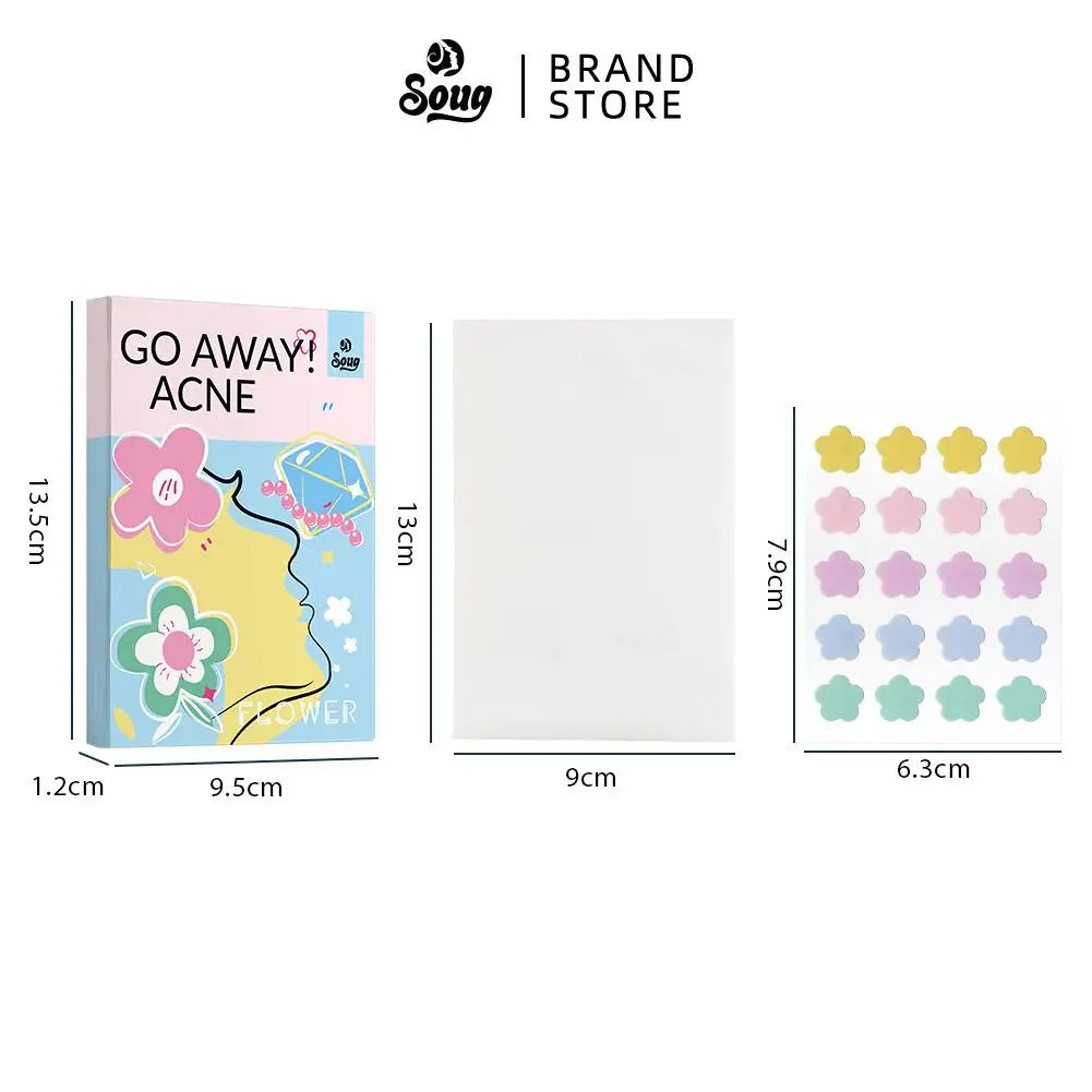 20/60pcs Hydrocolloid Acne Patches Flower Shape Pimple Patch For Face Spot Treatment Stickers For Overnight Makeup