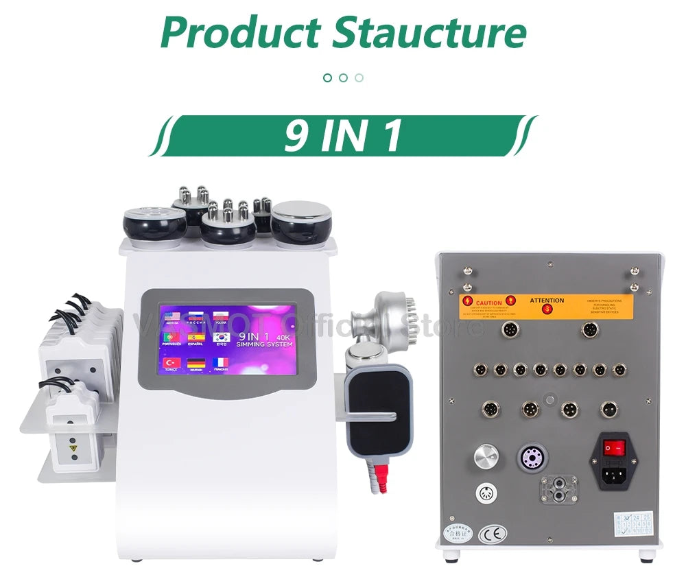 9-in-1 Ultrasonic Cavitation PMU Machine | Professional Skin & Beauty Kit Permanent Makeup Machines Tidesmit