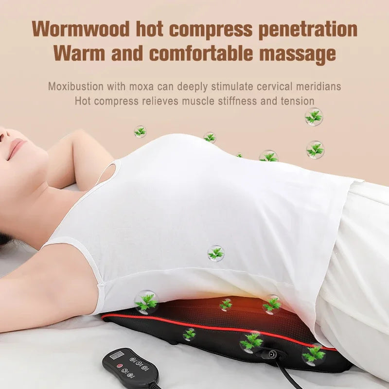 Shiatsu Neck and Back Massager with Heat and Airbag Therapy Relaxation Treatment Tidesmit