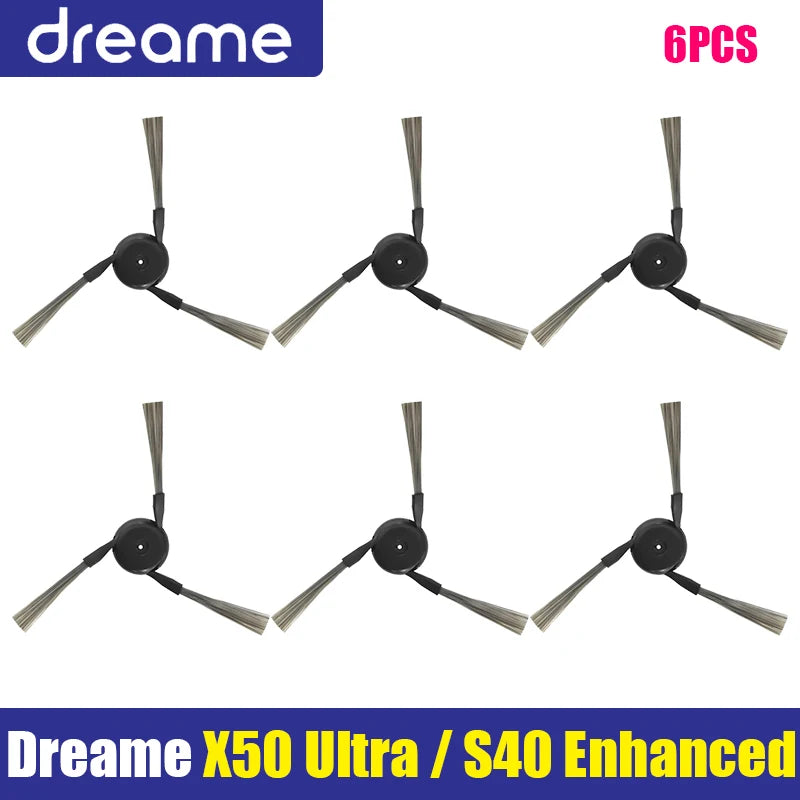 Tidesmit replacement parts set for Dreame X50 Ultra and S40 including roller brush, side brush, filter, and mop pads.