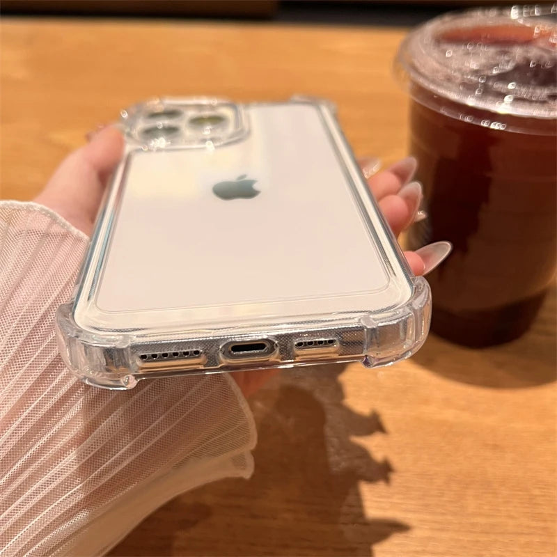 iPhone 16 Pro Max Shockproof Case | Clear Slim Fit Hard Cover Tidesmit