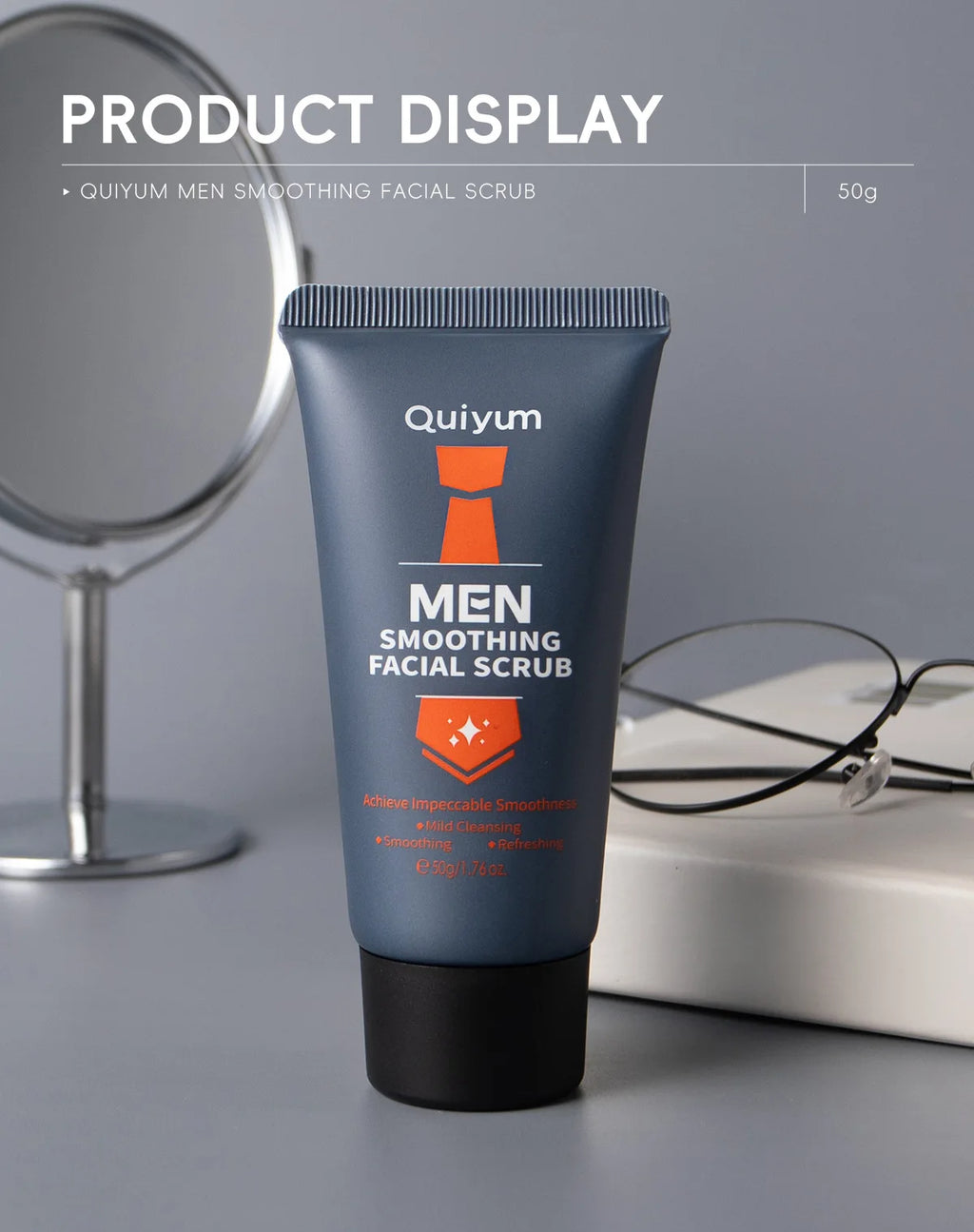 Mens Facial Scrub Exfoliator - Deep Pore Cleanser with Natural Extracts 50g Scrubs Treatments Tidesmit