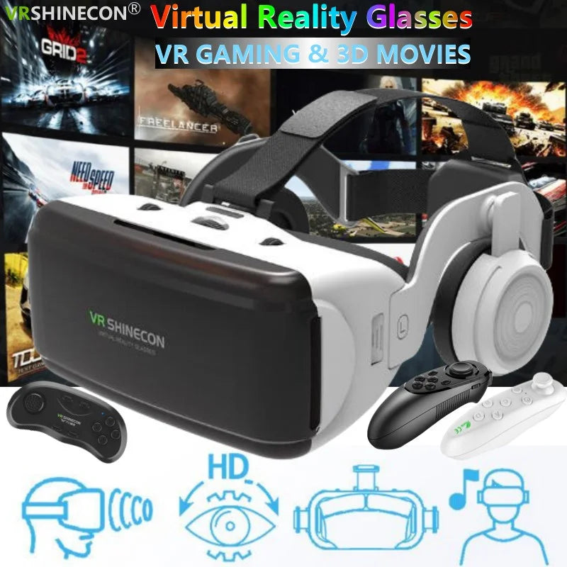 VR Headset for Smartphones: G06E Immersive 3D IMAX Smart Glasses Tidesmit