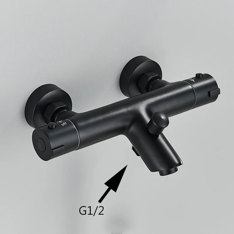 Thermostatic Shower Faucet Mixing Valve Thermostatic Faucet Shower Faucet Bathroom Combination Water Long Spout Bathtub Faucet