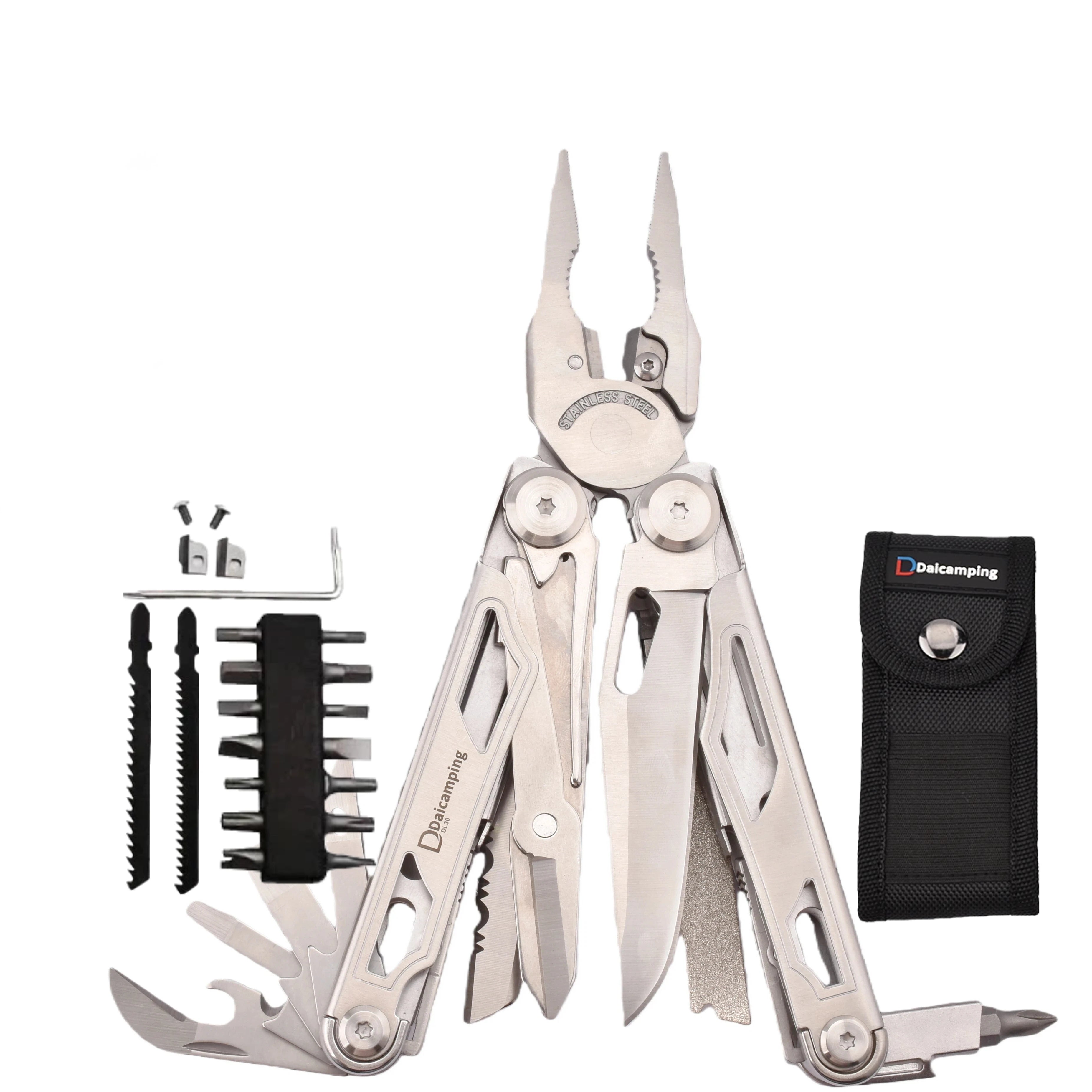 Daicamping DL30 DL301 DL25 Outdoor Camping EDC Plier Set Multifunctional Multitools Hand Multi Tool Folding Multi-tool Kit