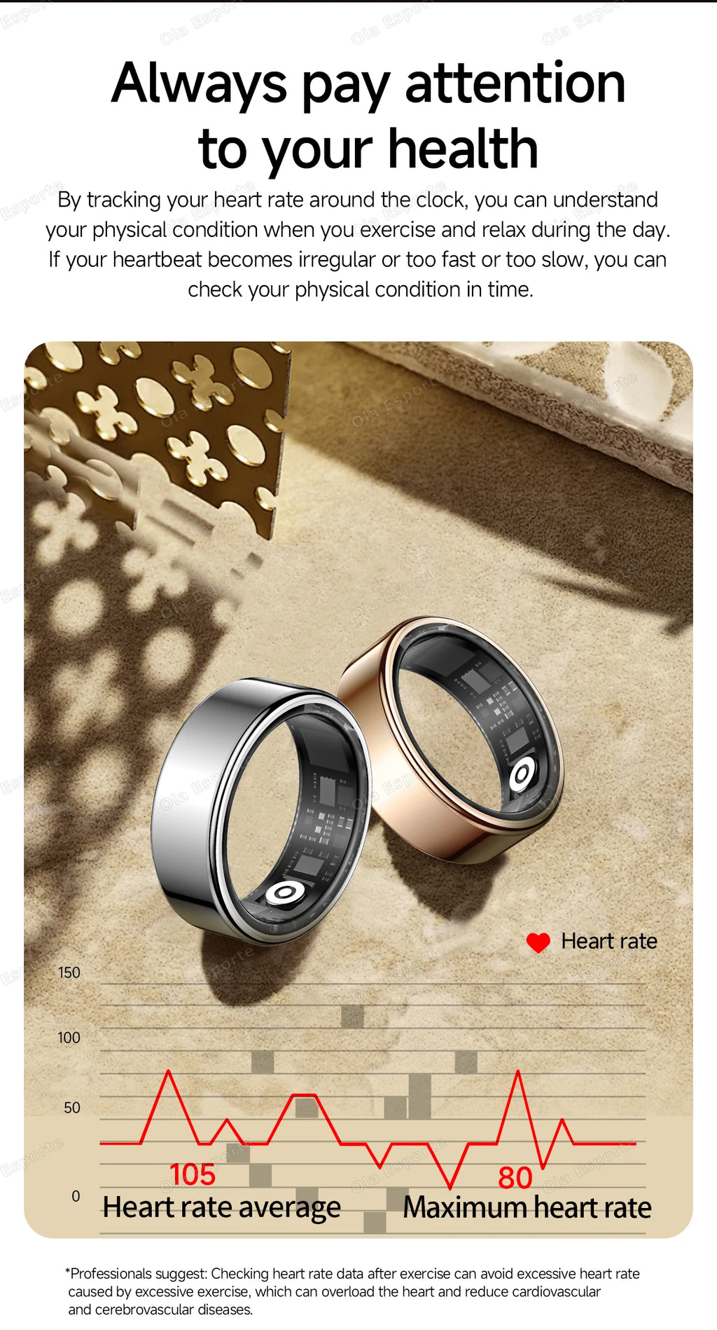 Newest Smart Ring Call Message Notification Hand Gestures Control Health Monitoring IP68 5ATM Waterproof Ring Men Women 2025 New