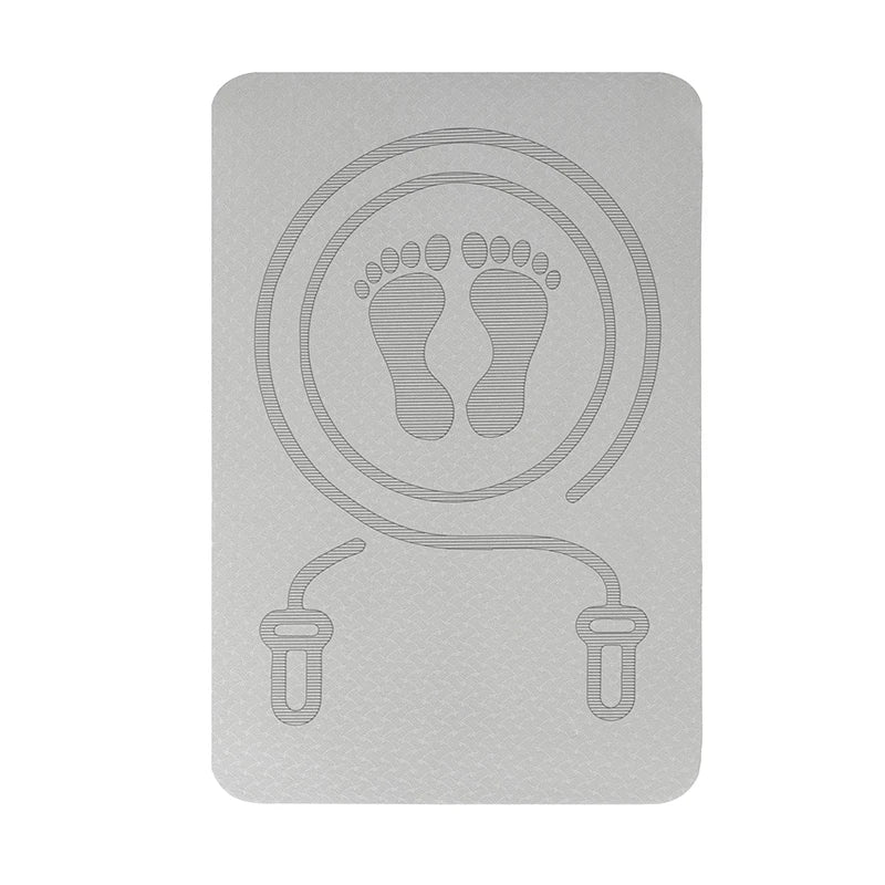 【S】6MM Skipping Rope Mat Anti-noise Jump Rope Mat Floor Mats Exercise Shock Absorption Yoga Mat TPE Skipping Mat Fitness