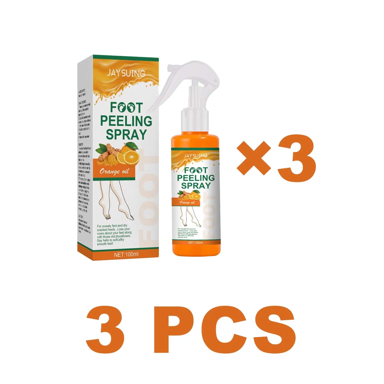 Exfoliating Foot Spray for Cracked Skin - Salon-Quality Repair Scrubs Treatments 3 PCS Tidesmit