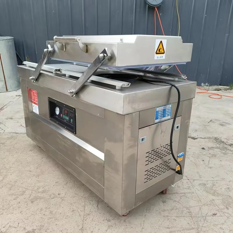Customized Commercial Heavy Duty Electric Vacuum Packing Machine Double Chamber Semi Automatic Food Meat Fruit Vegetable Sealer