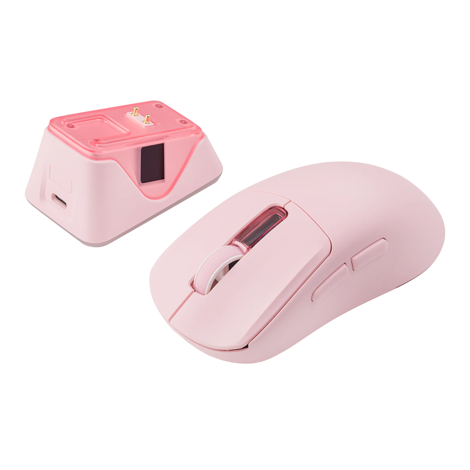 EPOMAKER NEX Lite Wireless Gaming Mouse Wired/Bluetooth/2.4Ghz Ergonomic PAW3311 Sensor Mouse with Dual-Screen for PC/Mac/Linux