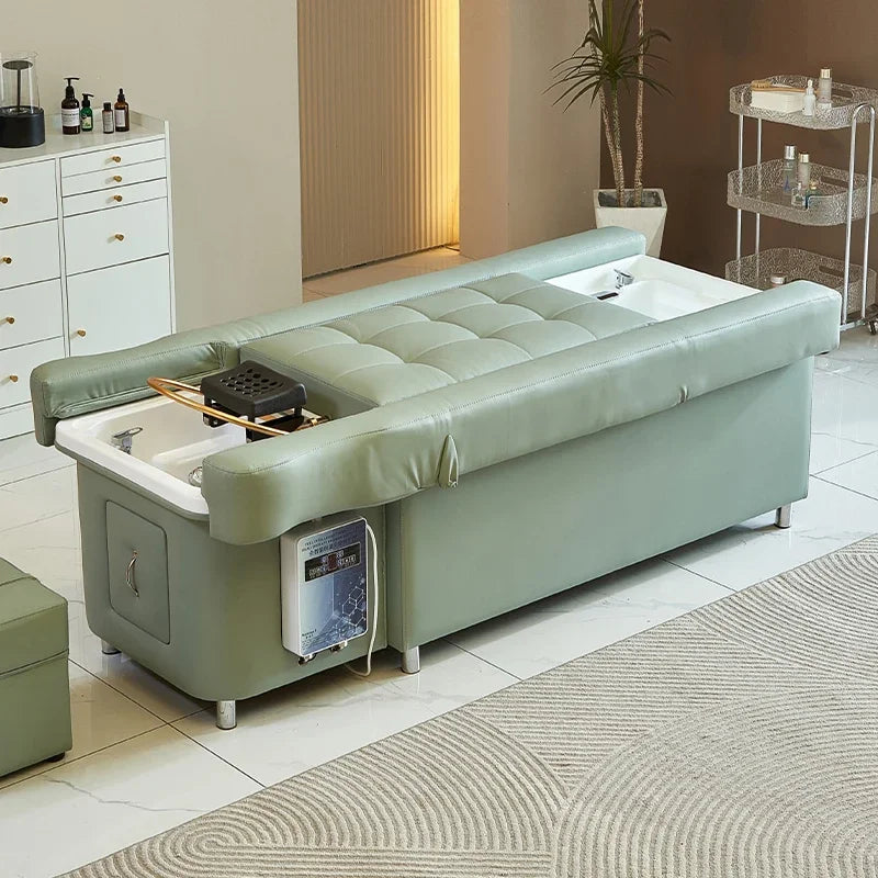 Electric Shampoo Bed for Head Therapy | Adjustable Salon Sofa | Tidesmit Massage Chairs Tidesmit