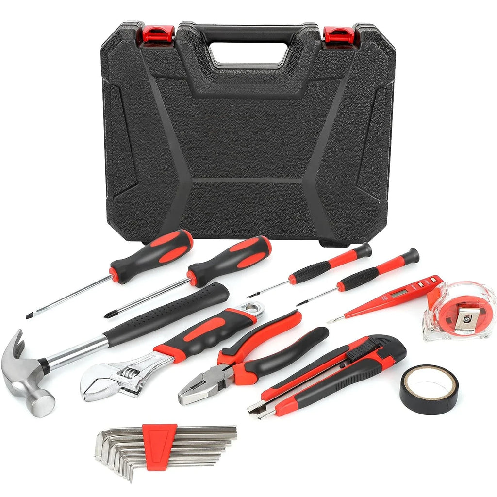 STOENGO 19/43/108pcs Hardware Household Hand Tool Kit Set Household DIY Hand Tool Kit Saw Screwdriver Hammer Tape Wrench Pliers