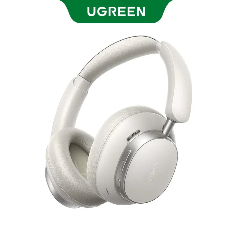UGREEN Studio Pro 48dB ANC Wireless Headphones Over Ear Bluetooth Earphones Active Noise Cancellation Hi-Res LDAC 120h Playtime Studio Pro (White) Tidesmit