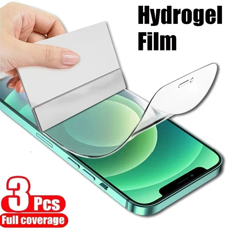 iPhone Screen Protector Hydrogel Film 3 Pack - Case Friendly Protection 3Pcs Hydrogel Film Tidesmit