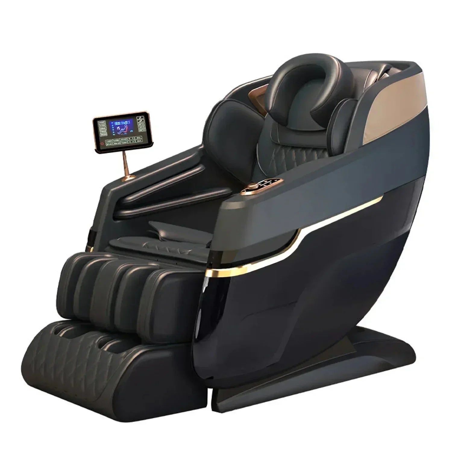 4D Massage Office Chair with Zero Gravity Recline and Heat Therapy Massage Chairs black Tidesmit