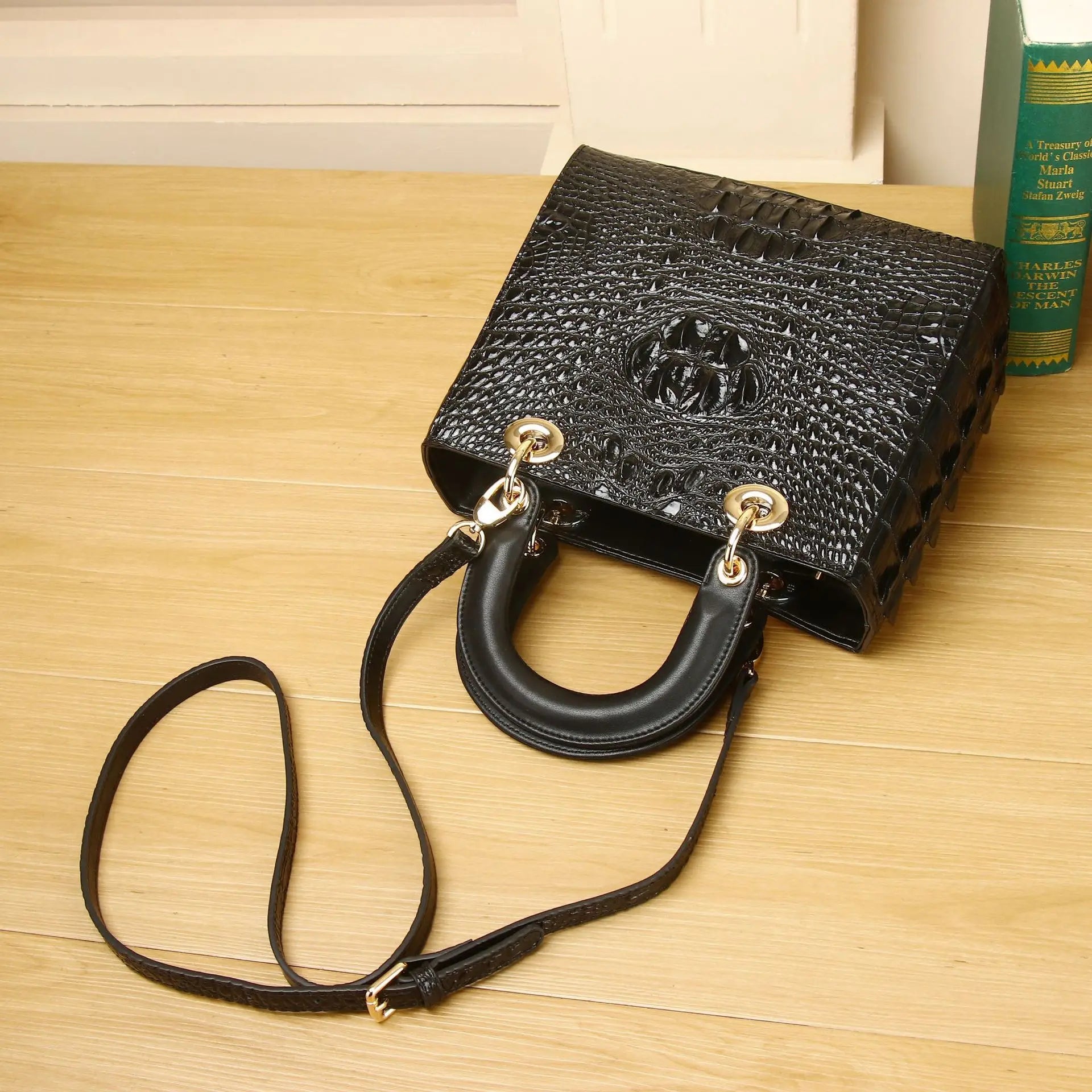New Crocodile Pattern Luxury Designer Handbag One Shoulder Crossbody Genuine Leather Fashion Women's Bag High-end  сумка женская