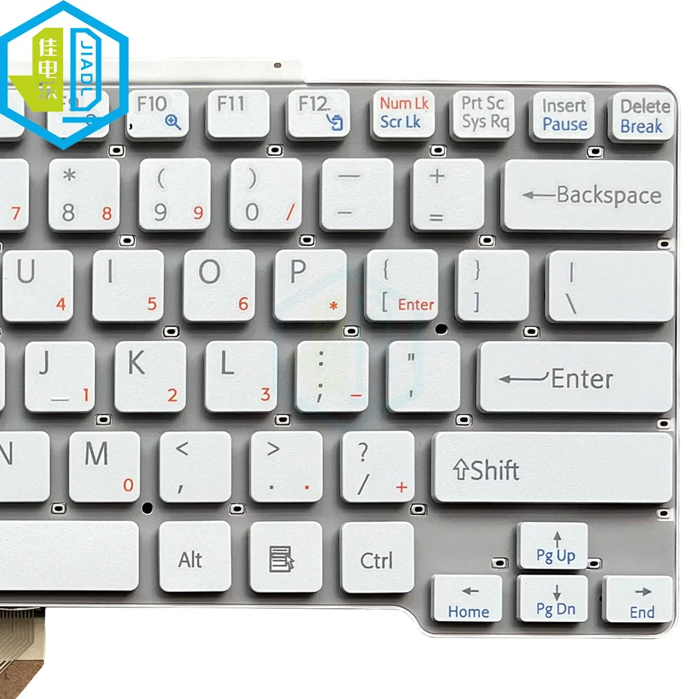US English Laptop Keyboard for Sony VGN-SR VGN-SR190 VGN-SR290 White Keyboard No Backlight Without Frame Keyboard Replacement