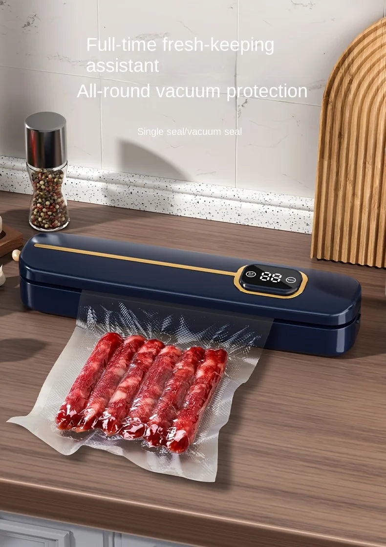 Automatic Vacuum Sealer Machine for Food Preservation Dry Wet Mode Vacuum Packer with 10pcs Bags Free Kitchen Sealing System