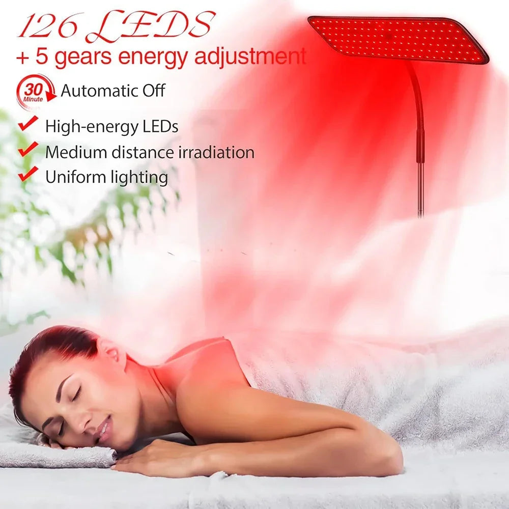LED Red Light Therapy Panel Lamp for Facial Anti Aging Skin Care Beauty 216 LED Light Body Pain Relief Physical Therapy Tools