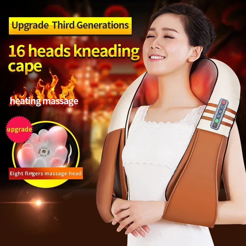 Electric Back Massager with Heat for Deep Tissue Muscle Relief Back Massage Instrument Tidesmit
