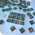 16/32 Pcs DIY Meltable Glass Mosaic Tiles Pack Unique Floral Design Handcraft Decorations Ideal for Do-It-Yourself Projects