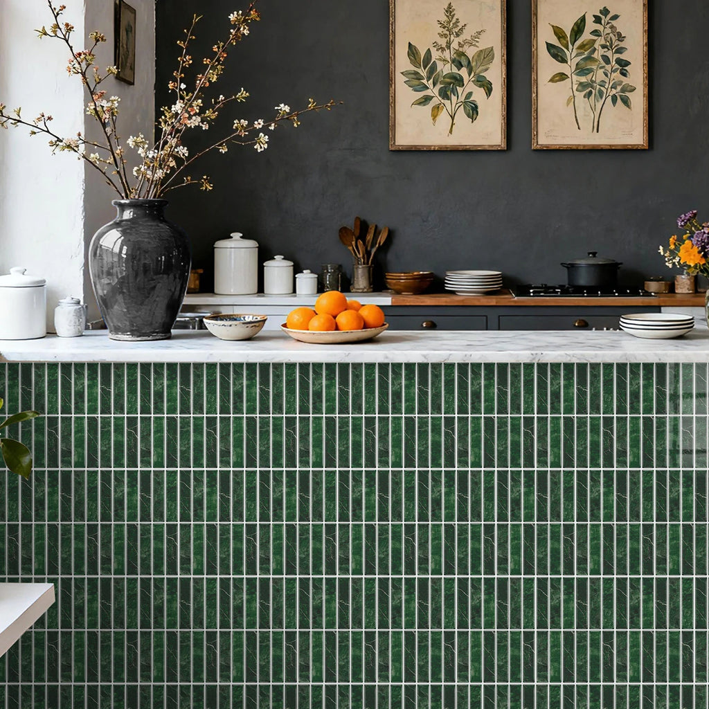 Self Adhesive Marble Wall Tiles 17x23cm Peel Stick Waterproof Easy Clean Subway Stickers For Home Kitchen Shower Wall